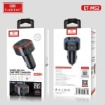 EARLDOM Трансмитер с Bluetooth ET- M52 V5.0  1изх.QC3.0 1изх.PD30W