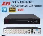 AHD6016T-LM 16CH 2MP 1080p Full HD видеорекордер AHD/TVI/CVI/NVR/DVR 5 в 1 (приложение XMeye)