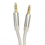 AUX-2 кабел за музика с 2 пина - Сив 2M