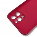 Силиконов гръб матов TP18+камера за iPhone 13 Mini - Тъмно розов