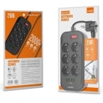 LDNIO SE6403 2500W 4USB зарядно устройство за телефон 6 EU Outlet Power Strip За универсален мобилен телефон