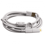 USB Кабел 2в1 Micro-USB+Lightning 1.5m U-14