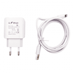 220V TC-9 2в1 3.0A iPhone L✮Star за телефон Бързо зареждащ - Бял