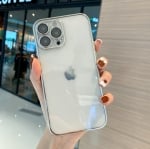 Безцветен LUX силиконов гръб+камера TP29 iPhone 14 Pro Max - Silver