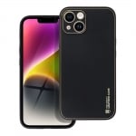 Кожен кейс със силикон отстрани+кам. TP-35 iPhone 14    Pro - Лилав