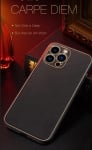 Кожен кейс със силикон отстрани+кам. TP-35 iPhone 13 Pro     - Лилав