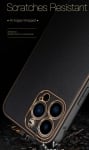 Кожен кейс със силикон отстрани+кам. TP-35 iPhone 13 Pro     - Лилав