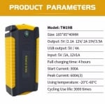 Авариен автомобилен комплект TM19B Automobile emergency high power, Черен 16,800mAh