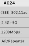 AC24 1200Mbps 2.4G безжичен Wifi усилвател на сигнала