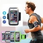 Armband Case - спортен калъф за ръката за смартфони размер iPhone 6 PLUS - Бял - W-20
