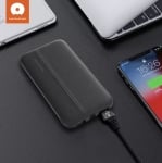 WUW-Y93 Тънко Пр.зарядно 2.1A MICRO+USB-C+2изх.USB 10,000MAH - Черен