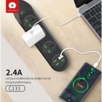 Разклонител WUW C133 с 3 гнезда И 4 USB порта 2.1A 2500W