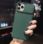 Калъф с Плъзгач за Камера TP-19  за iPhone 12 / 12 Pro - Зелен