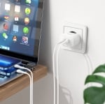 HOCO N29 35W двоен PD Адаптер с два USB-C изхода - Бял