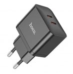 HOCO N29 35W двоен PD Адаптер с два USB-C изхода - Черен