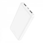 HOCO J100 Powerbank 10,000mAh High-ranking, с 3 изхода USB x 2 T-C x 1 - Бял