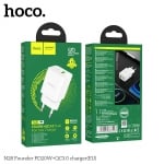 HOCO 20W Адаптер N28 с изх. USB-C+USB PD-20W+QC3.0A - Бял