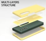 Z15 Silicone case за Samsung Z Fold 5 от 2 части - Жълт