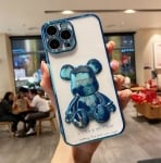 3D Кейс с фигура мечка TP-5 за iPhone 7G/8G/SE2/SE3 - Син