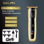 DALING DL-1557 Акумулаторен тример за мъже+ LED LCD, професионална машинка за подстригване, 2600mAh