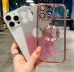 Луксозен лъскав кейс с брукат TP-24 за iPhone 14 - Зелен