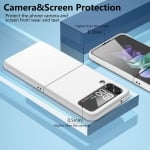 PVC Цветен кейс за Samsung Z FLIP 4 от 2 части - Бял