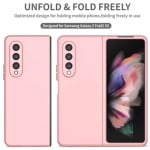 PVC Цветен кейс за Samsung Z FOLD 5 от 2 части - Розов