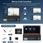 9601 MP5 радио с Bluetooth и 7\'\' прибиращ се екран видео гласов плейър ISO Mirrorlink