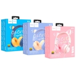 HOCO W36 Котешко ухо, с микрофон, 3,5 мм щепсел, 1,2 м кабел - Син