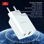 Earldom EU37 Зарядно PD-20W+QC 3.0A. с кабел USB към Lightning 1M.