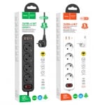 HOCO Разклонител NS1 с 4 гнезда+2 USB порта 2.4A+1 USB-C 4000W