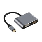 4в1 HDMI, VGA, USB 3.0, USB-C PD 87W Hub към Type-C