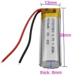 Батерия Универаслна 801350 3.7V 500mAh 1.85Wh 50mm / 13mm