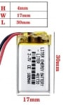 Батерия Универаслна 401730 3.7V 180mAh 30mm / 17mm