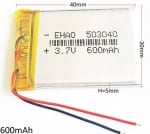 Батерия Универаслна 503040 3.7V 600mAh 40mm / 30mm