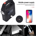 YD-878B Преносим соларна лампа/фенер COB LED работна лампа Факел Power Bank Водоустойчив USB акумулаторен външен къмпинг Авариен прожектор