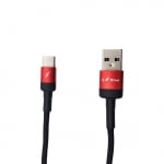 Плетен кабел LS-72 L✮Star USB към Type-C Червен за (HUA,XIA,SAMS,Realme,Oppo,TCL)