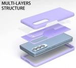 Z15 Silicone case за Samsung Z Fold 6 от 2 части - Лилав