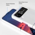 Z15 Silicone case+Пръстен за Samsung Z Flip 5 от 2 части - Бял