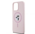 KLHMP14LSCMKCRHP Karl Lagerfeld iPHone 14 Pro Back cover case - Magsafe - KC head Ring - Pink