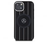 MEHMP15S23SSSK Mercedes-Benz iPhone 15 Back cover case - Magsafe - stripes pattern - Black