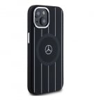 MEHMP15S23SSSK Mercedes-Benz iPhone 15 Back cover case - Magsafe - stripes pattern - Black