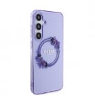 GUHMS24MHFWFCU Guess Galaxy S24 Plus Back cover case - IML Flowers Wreath MagSafe - Purple