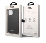 7679 Karl Lagerfeld iPhone 14 & 13 Hardcase Backcover - Puffy Elongated - Nylon - BlackBack Cover-Zwart