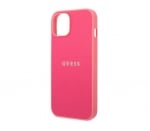 0746 Guess Guess iPhone 14 & 13 Hardcase Backcover - Saffiano - FuchsiaBack Cover-Apple Roze