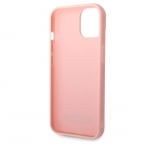 5391 Karl Lagerfeld iPhone 14 Pro Max Hardcase Backcover - Saffiano Leather - Metal Logo - PinkBack Cover-Roze