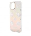 2826 Guess iPhone 15 Back cover case - ML IRIDESCENT GLITTER PEONY - PinkBack cover case-Turquoise