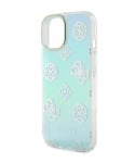 2680 Guess iPhone 15 Back cover case - Iridescent glitter pattern - TurquoiseBack Cover-Andere kleuren