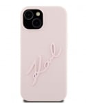 8278 Karl Lagerfeld iPhone 15 Back cover case - Karl Script - PinkBack Cover-Roze