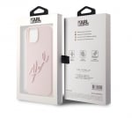 8278 Karl Lagerfeld iPhone 15 Back cover case - Karl Script - PinkBack Cover-Roze